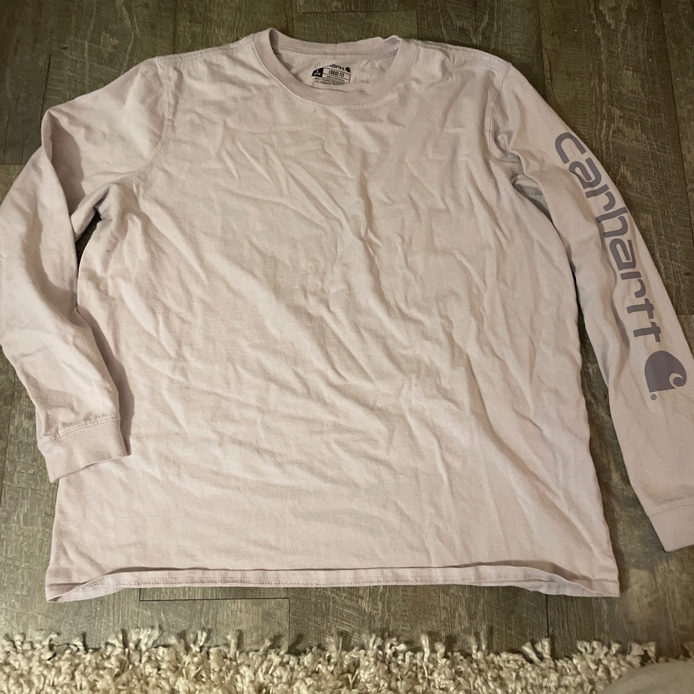 Carhartt Cream‎ Long Sleeve Graphic T Loose Fit Mens L